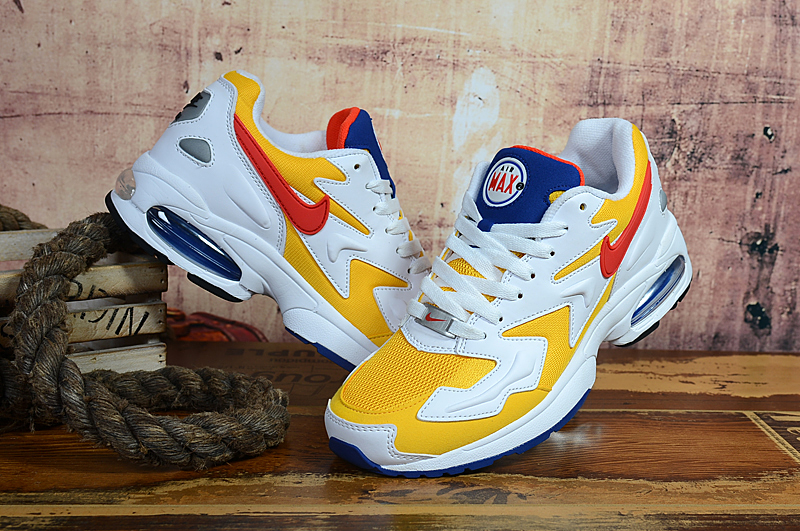 Air Max2 Light Yellow White Blue Shoes - Click Image to Close